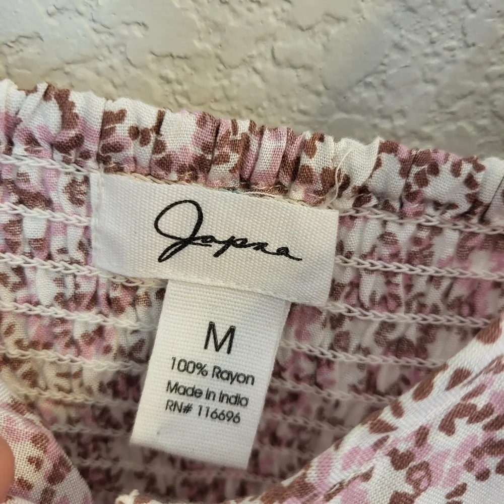 Japna Pink Camisol Type Top with Adjustable Straps Women's Size Medium - Picture 6 of 7